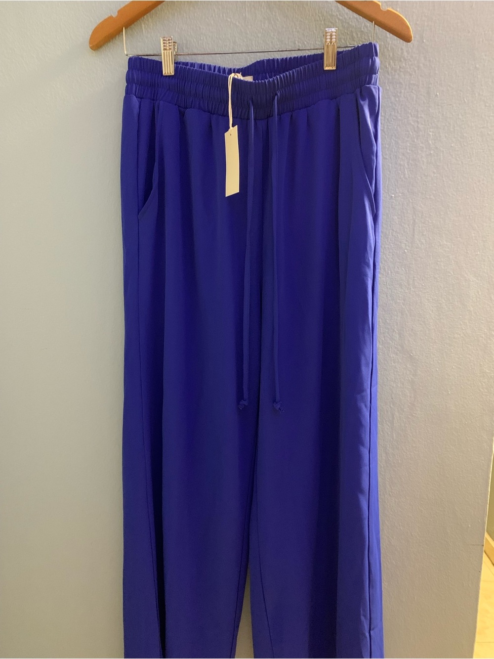 Wide-Leg Pants in Royal Blue